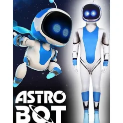 Astro Bot Cosplay Kostume Jumpsuit Festlig Udklædning Heldragt 140