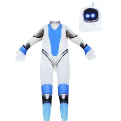 Astro Bot Cosplay Kostume Jumpsuit Festlig Udklædning Heldragt 140