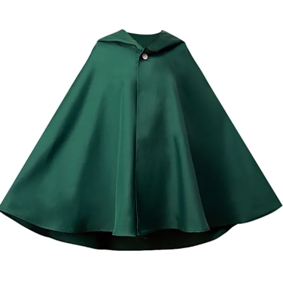 Attack On Titan Cloak Anime Cosplay kostume Grøn Cape Halloween L 2XL
