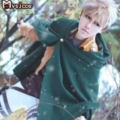 Attack On Titan Cloak Anime Cosplay kostume Grøn Cape Halloween L 2XL