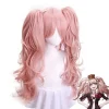 Aveki Anime Cosplay Kostume Kunstigt Hår Aftagelig Dobbelt Hale Flet Paryk Pink Lang Bølget Cosplay Paryk Til Performance, Pink-152,wz-1749 (FMY)
