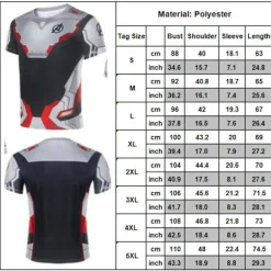 Avengers 4 Superhelteuniform Halloween Nat Performance kostume kortærmet.k short sleeve 5XL