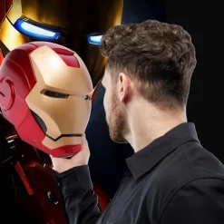 Avengers Legends Iron Man Elektronisk Hjelm Mænd Børn 1:1 Bærbar Iron Man Hjelm Knapstyring Deformeret Cosplay Rekvisitter Gaver【ad】