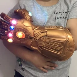 Avengers Thanos Infinity Gauntlet LED-handsker Light Up Cosplay F Bronze S-Kids