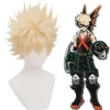 Bakugou Katsuki Paryk Blonde Parykker Med Pandehår Cosplay Rekvisit Anime Kostume Rekvisitter Til Manga Anime My Hero Academia