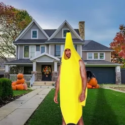 Banan Kostume til Voksne og Børn, Nemt Gruppekostume til Halloween, Julefester