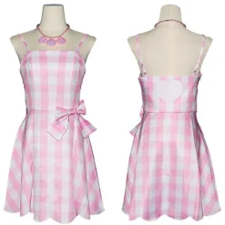 Barbie Kostume til Kvinder Barbie Kjole Bedårende Rosa Dame Cosplay Piger Tøj Kvinde Halloween Klassisk Dukke Rollespil Barbie Dress Up XL
