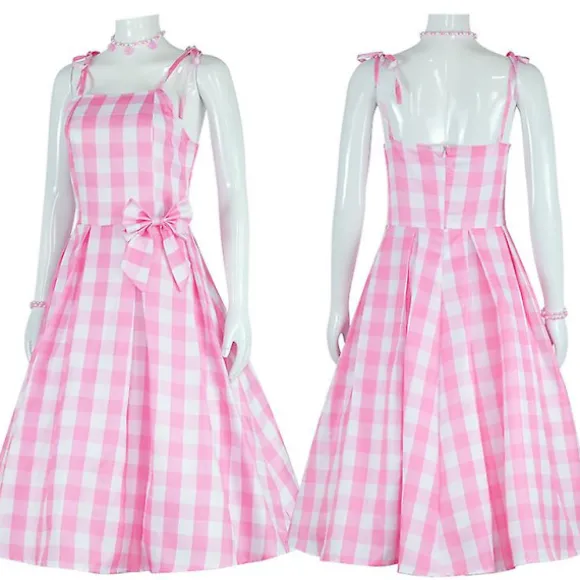 Barbie Kostume Til Kvinder Barbie Kjole Bedårende Rosa Dame Cosplay Piger Tøj Kvinde Halloween Klassisk Dukke Rollespil Barbie Dress Up V 3XL