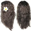 Barnepiger Animie Polynesisk Prinsesse Moana Parykker Hawaiiansk Cosplay Party Kostume Hår Fancy