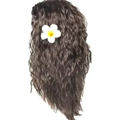Barnepiger Animie Polynesisk Prinsesse Moana Parykker Hawaiiansk Cosplay Party Kostume Hår Fancy