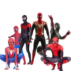 Barn/voksen Spider-man Cosplay Cosplay Jumpsuit 190 CM 150 CM