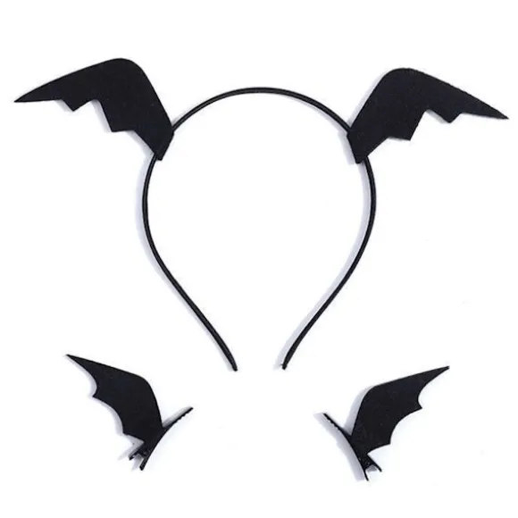 Bat Wing Pandebånd Hårclips Sæt Halloween Hovedbeklædning Fødselsdagsfest Hårrekvisitter