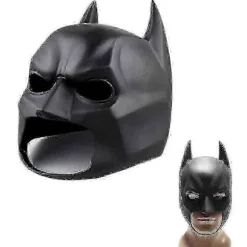 Batman Fuld Maske Med Hætte The Dark Knight Rises Latex Hjelm Voksen Cosplay Prop J_Lucky_B[D]
