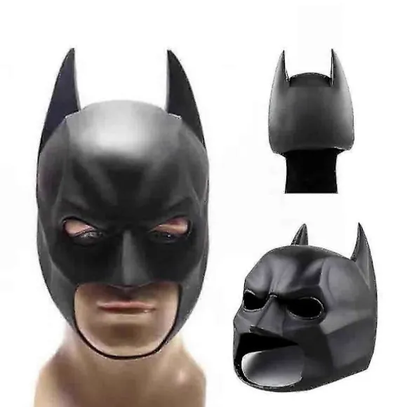 Batman Fuld Maske Med Hætte The Dark Knight Rises Latex Hjelm Voksen Cosplay Prop J