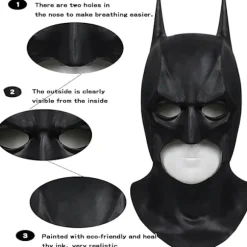 Batman Maske, Batman Kostume Halloween Karneval Udklædning Voksne