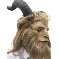 Beast Maske Beast Cosplay Maske med Paryk til Voksne 53-63CM