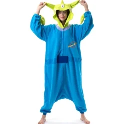 Beauty Shine Unisex Voksen Onesie Heldragt Pyjamas Cosplay Tegneserie Kostume Halloween Jul Natkjole Jumpsuit Aliens L 168-178cm Aliens