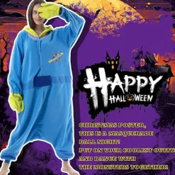 Beauty Shine Unisex Voksen Onesie Heldragt Pyjamas Cosplay Tegneserie Kostume Halloween Jul Natkjole Jumpsuit Aliens L 168-178cm Aliens