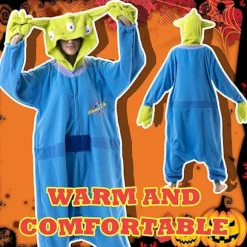 Beauty Shine Unisex Voksen Onesie Heldragt Pyjamas Cosplay Tegneserie Kostume Halloween Jul Natkjole Jumpsuit Aliens L 168-178cm Aliens