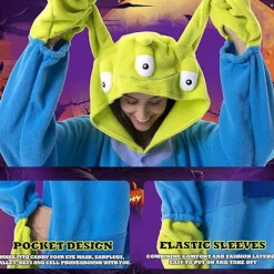 Beauty Shine Unisex Voksen Onesie Heldragt Pyjamas Cosplay Tegneserie Kostume Halloween Jul Natkjole Jumpsuit Aliens L 168-178cm Aliens