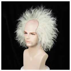 Beetlejuice 2 Cosplay Grøn Paryk Varmebestandigt Syntetisk Hår Festtilbehør White