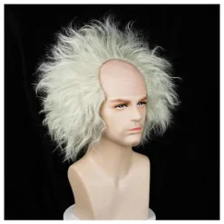 Beetlejuice 2 Cosplay Grøn Paryk Varmebestandigt Syntetisk Hår Festtilbehør White