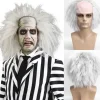 Beetlejuice Paryk til Mænd Kvinder Halloweenfest Paryk Cosplay Kostumefest Paryk Rekvisitter-FM-