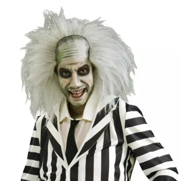 Beetlejuice Paryk til Mænd Kvinder Halloweenfest Paryk Cosplay Kostumefest Paryk Rekvisitter-FM-