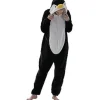 Behagelig Unisex Voksen Onesie Pyjamas Dyr Heldragt Halloween Kostume Nattøj - (Lille Pingvin)[CO]