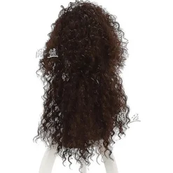 Bellatrix Lestrange Paryk, Lang Brun Blandet Bølget, Varmebestandig Cosplay Kostume Paryk + Parykhætte (FMY)