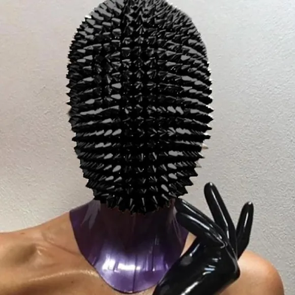 Besat Spikes Fuld Ansigt Juvel Margiela Ansigtsdækning Halloween Cosplay Sjov Maske