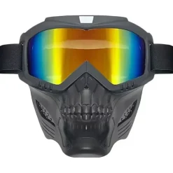 Beskyttelsesbriller til mænd og kvinder med maske, kranie-stil fuld dækning, anti-ridse, til dirtbike off-road skiløb