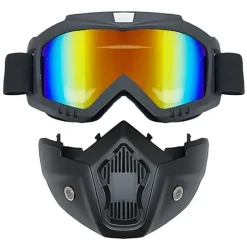Beskyttelsesbriller til mænd og kvinder med maske, kranie-stil fuld dækning, anti-ridse, til dirtbike off-road skiløb