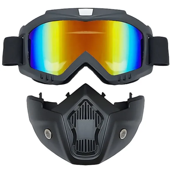 Beskyttelsesbriller til mænd og kvinder med maske, kranie-stil fuld dækning, anti-ridse, til dirtbike off-road skiløb