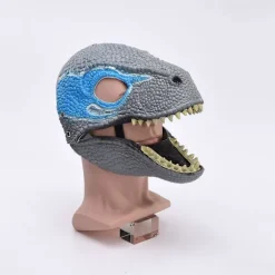 BestAlice Dino Maske Bevægelig Kæbe, Dinosaur Maske Hovedbeklædning, Jurassic Bevægelig Dinosaur Hoved Legetøj Velociraptor Maske Halloween Blue 23 x 15 x 13 cm/9 x 5 x 6 inch | Fyndiq
