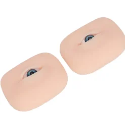 Blå 5D Fleksibel Silikone Øjenmodel til Piercing Sutur Makeup Træningsøvelse