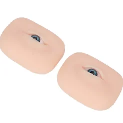 Blå 5D Fleksibel Silikone Øjenmodel til Piercing Sutur Makeup Træningsøvelse