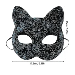Blå Kat Maske til Maskerade Cosplay Maske med Elastikbånd[HK]
