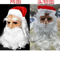 Blød Julemand Voksen My Old Man Jul Ferie Sjov Latex Maske V without a hat Santa