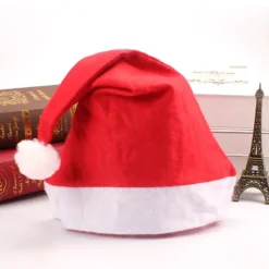 Blød og behagelig Santa Hat i stof til feriebrug, julemandshatte i bulkpakke med udsøgt håndværk, festligt hovedbeklædning til familien