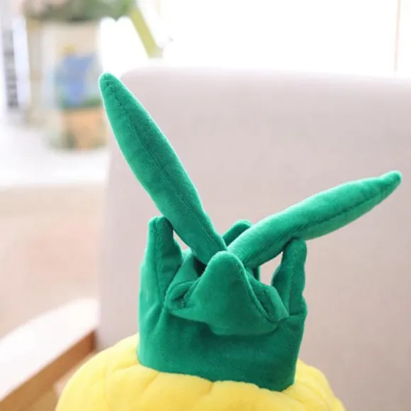 Blød varm ananas cap frugt plys hatte ørevarmere PP bomuld fyldt beanies til kvinder voksen hat foto rekvisitter