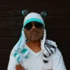 Blæksprutte Voksen Tentakel Hue Håndvævet Strikket Blæksprutte Hue Jul Halloween Kostume Cosplay (Hvid)