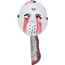 Blodig Jason Mask & Machete Halloween Maskerad Multicolor one size