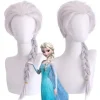 Blond Flettet Elsa Cosplay Paryk Syntetisk Hår Parykker Halloween Fest Dagligdags Kostume Paryk (Til Børn og Voksne)