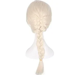Blond Flettet Elsa Cosplay Paryk Syntetisk Hår Parykker Halloween Fest Dagligdags Kostume Paryk (Til Børn og Voksne)