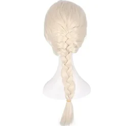Blond Flettet Elsa Cosplay Paryk Syntetisk Hår Parykker Halloween Fest Dagligdags Kostume Paryk (Til Børn og Voksne)