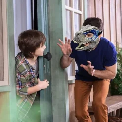 Blue Dinosaur Mask Jurassic World Raptor Dinosaur Accessories Dino Cosplay Props Festival Carnival Presents wz