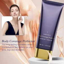 Body Coverage Perfector Vandtæt Ben- og Kropsmakeup - Tatoveringsdækkende Makeup - Lys Natur - 100ml Warn Radiance