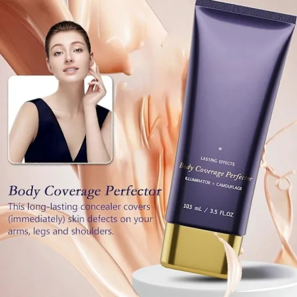 Body Coverage Perfector Vandtæt Ben- og Kropsmakeup - Tatoveringsdækkende Makeup - Lys Natur - 100ml Warn Radiance