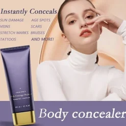 Body Coverage Perfector Vandtæt Ben- og Kropsmakeup - Tatoveringsdækkende Makeup - Lys Natur - 100ml Warn Radiance